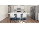 Modern kitchen with stainless steel appliances, island with seating, and wood flooring at 4220 Cavalier Way, Duluth, GA 30097