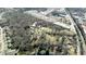 Overhead view showcasing a blend of residential homes and business parks surrounded by dense woods at 116 Thornton Dr, Jonesboro, GA 30236