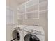 A dedicated laundry room is equipped with modern, front-load Samsung washer and dryer for convenience at 1527 Markan Ne Dr, Atlanta, GA 30306