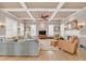 Inviting living room with fireplace, coffered ceiling, and comfortable seating at 1527 Markan Ne Dr, Atlanta, GA 30306