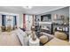 Inviting living room featuring a modern fireplace, plush seating, and stylish decor accents at 220 Village Overlook # K2, Canton, GA 30114