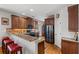 Well-equipped kitchen features stainless steel appliances and counter seating at 164 Owens Farm Ln, Woodstock, GA 30188