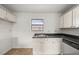 Functional kitchen featuring white cabinets, stainless steel appliances, and dark countertops at 57 Pierce Rd, Hiram, GA 30141