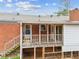 Exterior rear elevation view of damaged deck at 3113 Melissa Ct, Douglasville, GA 30135