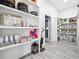 Well-organized walk-in pantry with ample shelving and storage space at 557 Loth Wages Rd, Dacula, GA 30019