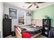 Bedroom features a bed, ceiling fan, window, and decor at 11765 Fairway Overlook, Fayetteville, GA 30215