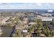 Aerial view of a home surrounded by trees in Decatur, GA with a gate visible in the distance. Near Flat Shoals Pkwy and Kroger at 3000 Cathedral Pl, Decatur, GA 30034