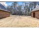 Spacious backyard view, showing grass and wooded area at 3000 Cathedral Pl, Decatur, GA 30034
