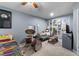 Bedroom with drum set and comfy futon at 5211 Centennial Hill Nw Dr, Acworth, GA 30102
