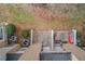 Aerial view of a private patio with a small yard area at 2340 Beaver Ruin Rd # Un62, Norcross, GA 30071