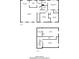 Layout of floor one and two includes bedrooms, kitchen, living areas and other rooms for renovation purposes at 112 Oakland Blvd, Stockbridge, GA 30281