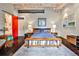 Bright bedroom featuring a platform bed with built-in bookshelves and a modern design at 805 Peachtree Ne St # 317, Atlanta, GA 30308