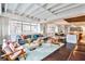 Large living room with modern furnishings, a large window, and an open concept layout with hardwood floors at 805 Peachtree Ne St # 317, Atlanta, GA 30308