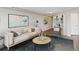 Inviting living room featuring modern decor, hardwood floors, and an artistic wall piece at 1501 Clairmont Rd # 1318, Decatur, GA 30033