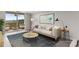 Bright living room with modern furnishings, balcony access, and picturesque views at 1501 Clairmont Rd # 1318, Decatur, GA 30033