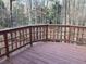 Spacious wooden deck offers great view of the wooded backyard at 5073 Willow Point Pkwy, Marietta, GA 30068