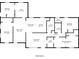 Detailed floor plan showcasing the layout with dimensions of each room at 8673 Chestnut Ln, Lithia Springs, GA 30122