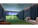 Golf simulator room featuring a large screen and comfortable seating at 2425 Peachtree Rd # 1806, Atlanta, GA 30305