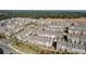 Aerial view of a residential neighborhood with townhomes, landscaping, and community amenities at 414 Montclair Ct, Woodstock, GA 30188