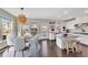 Bright kitchen features an island with counter seating and stainless steel appliances at 414 Montclair Ct, Woodstock, GA 30188