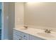 Bathroom featuring a double sink, vanity, neutral walls and ample space at 190 Holcomb Ct, Fayetteville, GA 30215