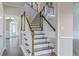 Staircase leads to an open concept living room at 190 Holcomb Ct, Fayetteville, GA 30215