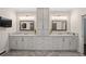 Modern bathroom with double vanities and ample cabinet space at 10635 N Edgewater Pl, Johns Creek, GA 30097