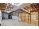 Spacious unfinished basement with concrete walls, exposed ductwork, and room for storage or customization at 2999 Happy Hollow Dr, Conyers, GA 30094