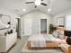 Bright, spacious main bedroom with a vaulted ceiling and large windows at 3194 Haynes Park Dr, Lithonia, GA 30038