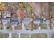 A high-angle shot shows houses with yards along a street in an established neighborhood during late fall at 3109 Meadow Wood Ct, Lawrenceville, GA 30044