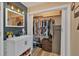 Bathroom vanity with white cabinets and a modern mirror at 6106 Misty Valley Se Dr, Acworth, GA 30102