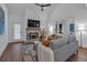Bright living room with a brick fireplace, and high ceilings at 133 Old Alabama Se Rd, Emerson, GA 30137