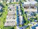 Aerial view of the townhome complex showcasing well-maintained landscaping at 233 Tara Commons Walk, Loganville, GA 30052