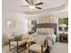 Spacious main bedroom featuring a tray ceiling, ample natural light, and a seating area at 1342 Magnolia Way Bnd # 287, Jonesboro, GA 30238