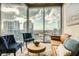 Bright living room featuring comfortable seating and floor-to-ceiling windows with stunning city views at 3324 Peachtree Ne Rd # 2118, Atlanta, GA 30326