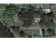 Aerial view of a residential property outlined in red, showing location in a neighborhood at 5336 David Cir, Covington, GA 30014