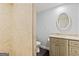 Bathroom featuring modern vanity, sink, countertop, and tile shower, offering a luxurious feel at 3996 Spalding Ln, Atlanta, GA 30350