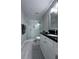Bathroom featuring a glass shower and white vanity with dark countertop at 4244 River Green Nw Dr # 111, Atlanta, GA 30327
