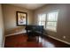 A view of the office featuring a window and wood laminate flooring at 488 Morris Rd, Hiram, GA 30141