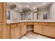 Bathroom with dual sinks, lots of counterspace and cabinetry, and large mirrors at 3777 Peachtree Ne Rd # 1324, Brookhaven, GA 30319