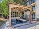 Outdoor gazebo featuring cushioned seating and a patio, perfect for relaxing outside in a quiet, shaded space at 3777 Peachtree Ne Rd # 1324, Brookhaven, GA 30319