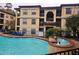 Resort style pool area with multiple fountains and meticulous landscaping at 3777 Peachtree Ne Rd # 1324, Brookhaven, GA 30319