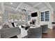 Spacious living room with a fireplace and coffered ceilings at 4681 Gablestone Dr, Hoschton, GA 30548