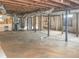 Unfinished basement with visible HVAC ductwork and cement floors at 2413 Hillside Ave, Decatur, GA 30032