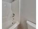 Close up of Shower/Tub combo and toilet in the bathroom at 285 Belmont Trl, Covington, GA 30016
