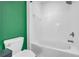 Clean bathroom with a white tile shower and modern toilet at 821 Ralph Mcgill Ne Blvd # 3104, Atlanta, GA 30306
