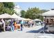 Outdoor Farmers Market, tents filled with venders and customers browsing on a sunny day at 224 Village Overlook # K3, Canton, GA 30114