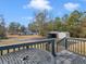 Outdoor living area with a patio table and chairs on a wood deck, perfect for relaxing at 583 Mount Zion Rd, Oxford, GA 30054