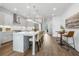 This kitchen showcases a large island, stainless steel appliances, and eat-in kitchen set up at 2380 Edgar Park Pl # 101, Duluth, GA 30096