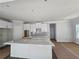 Unfinished kitchen featuring a large island, white cabinetry, and stainless steel appliances at 3687 Thornhill Ct, Douglasville, GA 30135